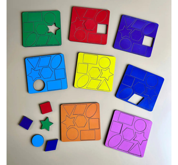 Дерев'яний сортер "Барабан" Ubumblebees (ПСФ135) PSF135 геометричні фігури