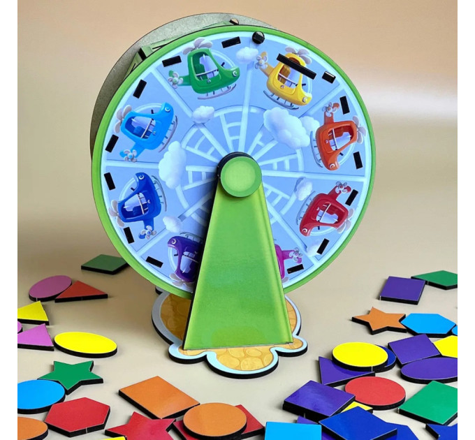 Дерев'яний сортер "Барабан" Ubumblebees (ПСФ135) PSF135 геометричні фігури