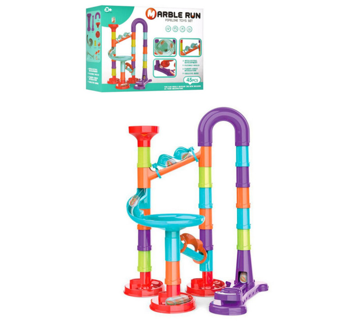 Игра лабиринт Marble Run  8804, 45 деталей