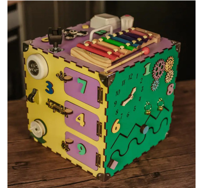 Развивающая игрушка Бизикуб Temple Group TG200123 30х30х30 см Разноцветный