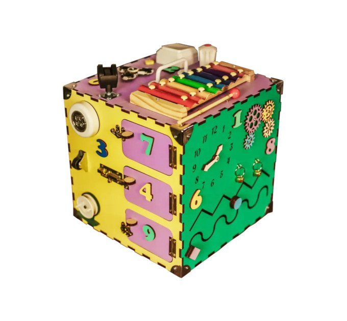 Развивающая игрушка Бизикуб Temple Group TG200123 30х30х30 см Разноцветный