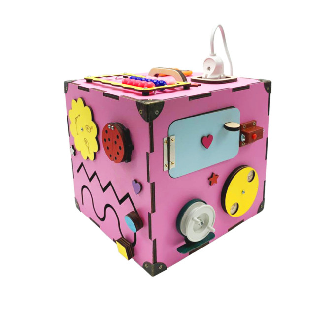 Развивающая игрушка Бизикуб Temple Group TG200162 23х23х23 см Розовый