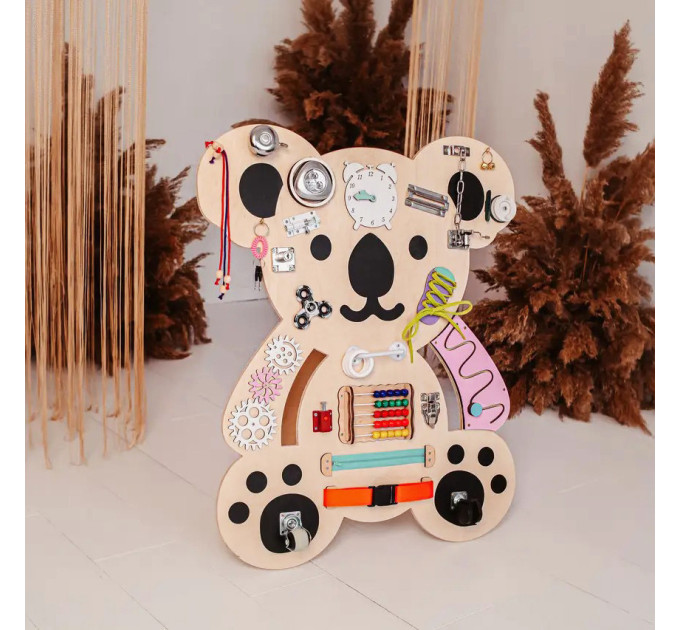 Развивающая игрушка Бизиборд "Коала" Temple Group TG200158 75х62 см Натуральный