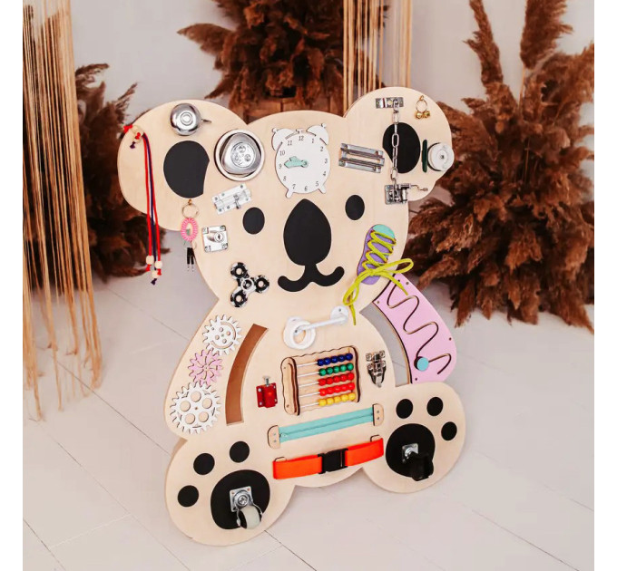 Развивающая игрушка Бизиборд "Коала" Temple Group TG200158 75х62 см Натуральный