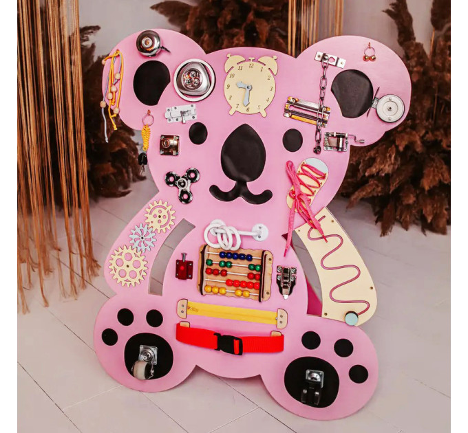 Развивающая игрушка Бизиборд "Коала" Temple Group TG200144 75х62 см Розовый