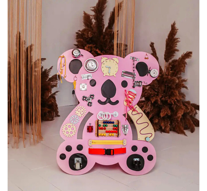 Развивающая игрушка Бизиборд "Коала" Temple Group TG200144 75х62 см Розовый