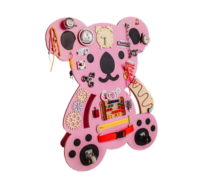 Развивающая игрушка Бизиборд "Коала" Temple Group TG200144 75х62 см Розовый