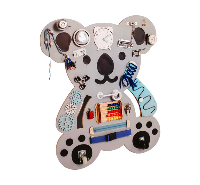 Розвиваюча іграшка Бізіборд "Коала" Temple Group TG200145 75х62 см Сірий