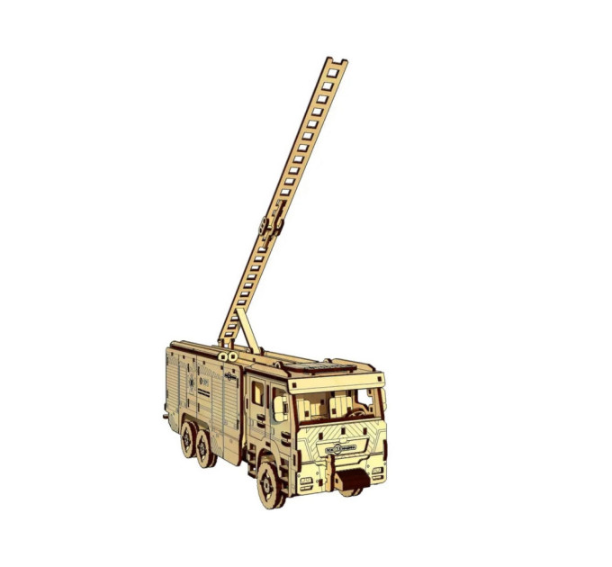 Деревянный конструктор "Пожарная машина" Pazly UPZ-008 206 деталей