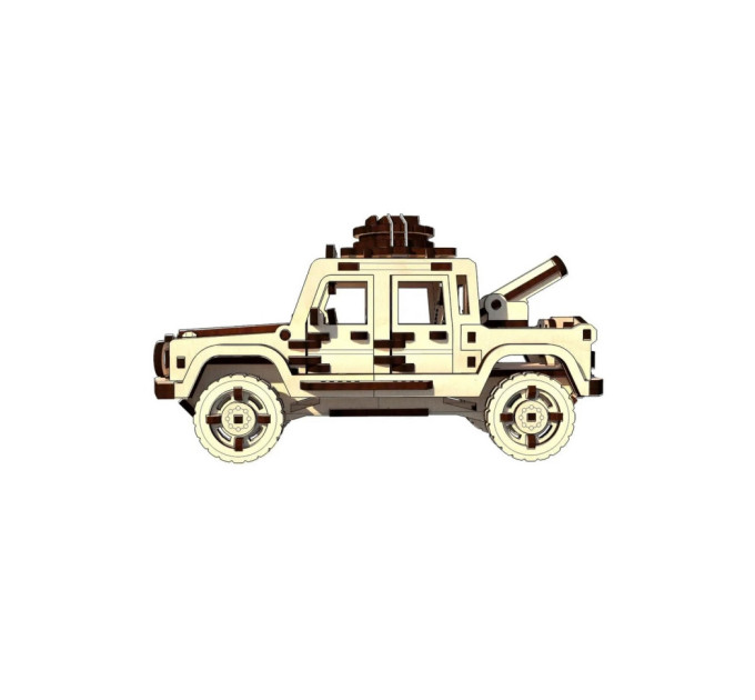 Деревянный конструктор "Волонтерский пикап" Pazly UPZ-006 187 деталей