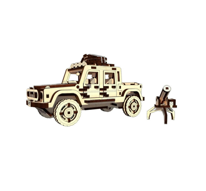 Деревянный конструктор "Волонтерский пикап" Pazly UPZ-006 187 деталей