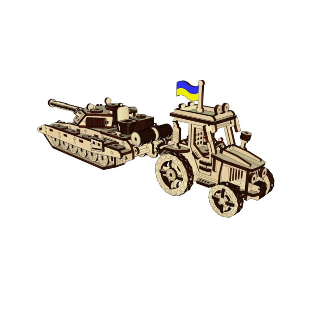 Дерев'яний конструктор "Український Фермер" Pazly UPZ-005 311 деталей