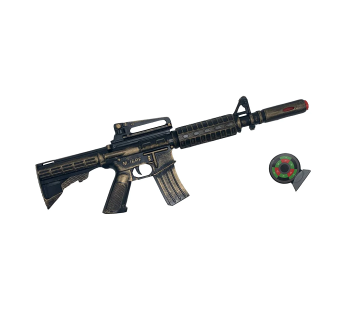 Игрушечный автомат с мягкими пулями M16 PF Golden Gun 910GG