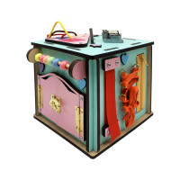 Развивающая игрушка Бизикуб Temple Group TG286478 15х15х15 см Бирюзовый