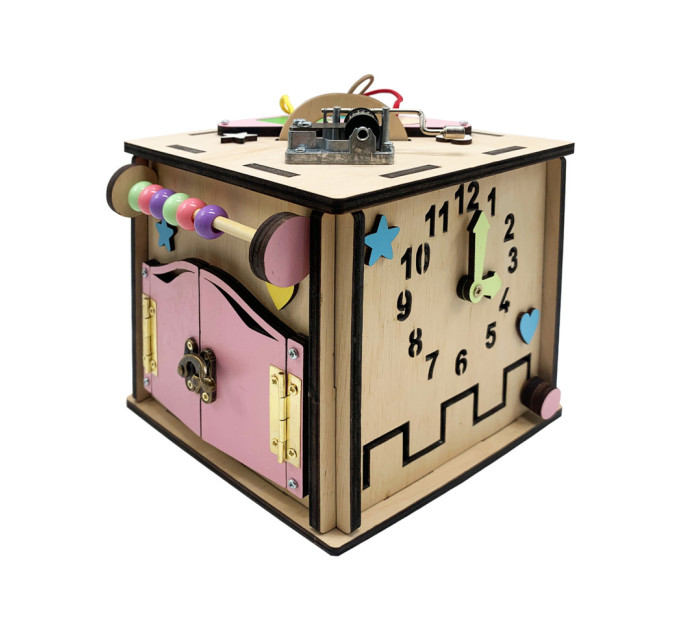 Развивающая игрушка Бизикуб Temple Group TG774136 15х15х15 см Натуральный