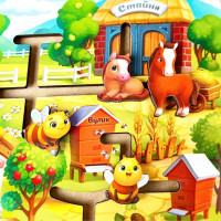 Развивающая игра Лабиринт "Ферма" (ПСД213) PSD213