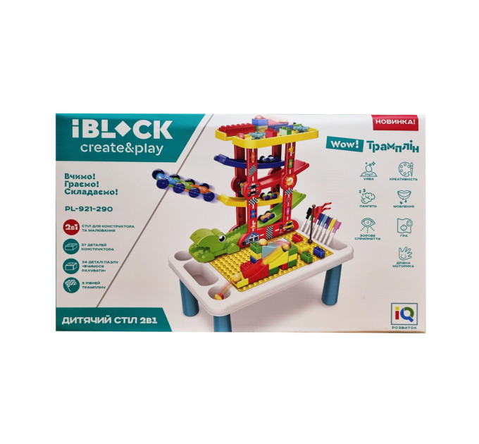 Конструктор Трамплин IBLOCK PL-921-290, 37 деталей
