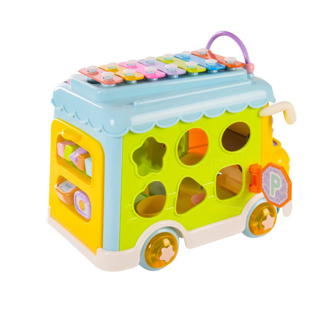 Ксилофон-сортер "Автобус" YL1033A вкладыши, ездит