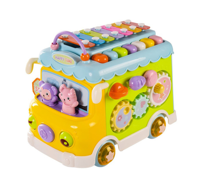 Ксилофон-сортер "Автобус" YL1033A вкладыши, ездит