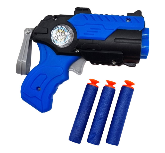 Игрушка Бластер 721 3 поролоновых снаряда