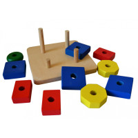 Детская развивающая Пирамида-фигуры ПД-001 деревянная