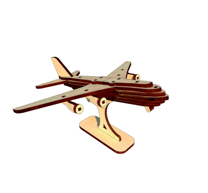 Дерев'яний міні конструктор "АН-124 Руслан" OPZ-026, 46 деталей