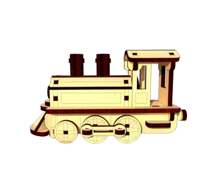 Деревянный мини конструктор  "Локомотив" OPZ-013, 67 деталей