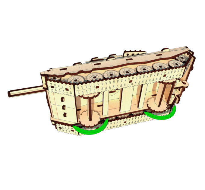 Деревянный конструктор "Танк Леопард" Pazly UPZ-009, 196 деталей