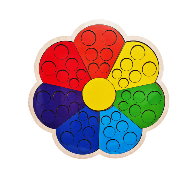 Сортер с карточками "Цветик-семицветик-1" Ubumblebees (ПСД214) PSD214 деревянный