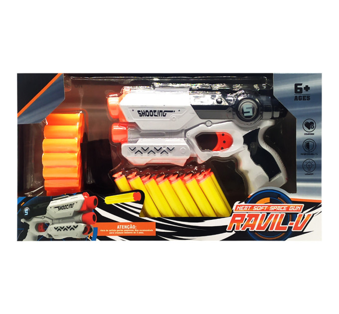 Пистолет игрушечный 826-37B стреляет поролоновыми пулями