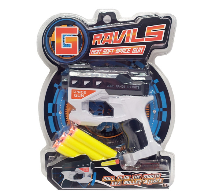 Пистолет игрушечный 826-35A стреляет поролоновыми пулями