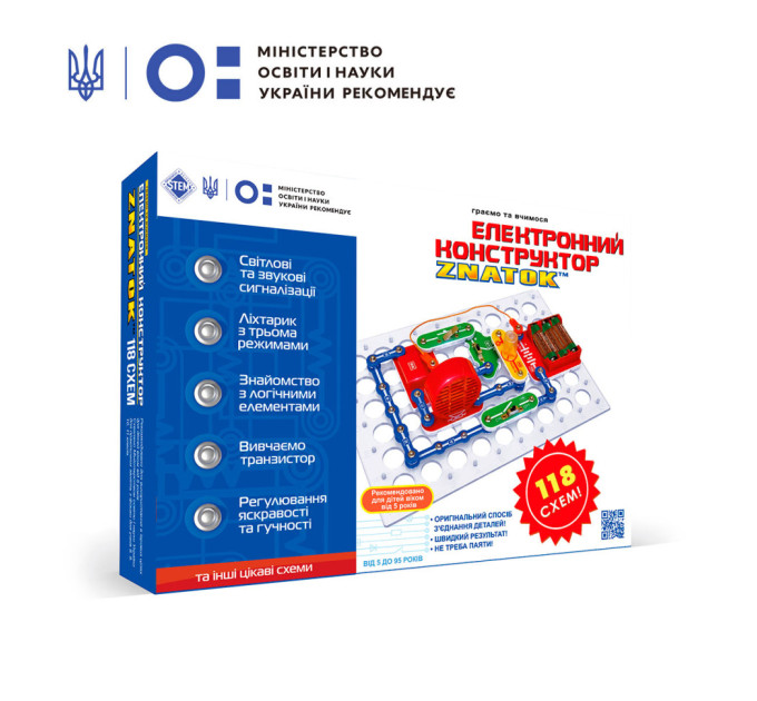 Электронный конструктор Знаток ZNATOK 70820, 118 схем