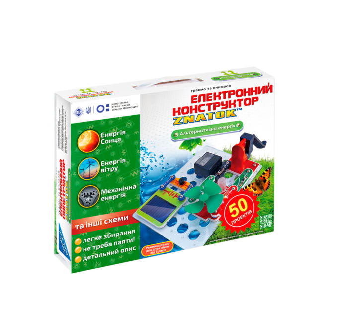Конструктор Знаток "Альтернативная Энергия" ZNATOK REW-K70690, 50 проектов