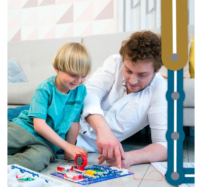 Конструктор Знавець "Перші кроки в електроніці" ZNATOK REW-K061, 15 схем, набір