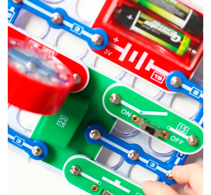 Конструктор Знавець "Перші кроки в електроніці" ZNATOK REW-K061, 15 схем, набір