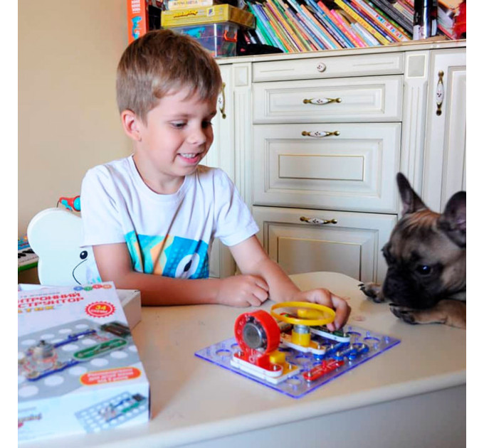 Конструктор Знаток "Первые шаги в электронике" ZNATOK REW-K062, 34 схемы, набор С