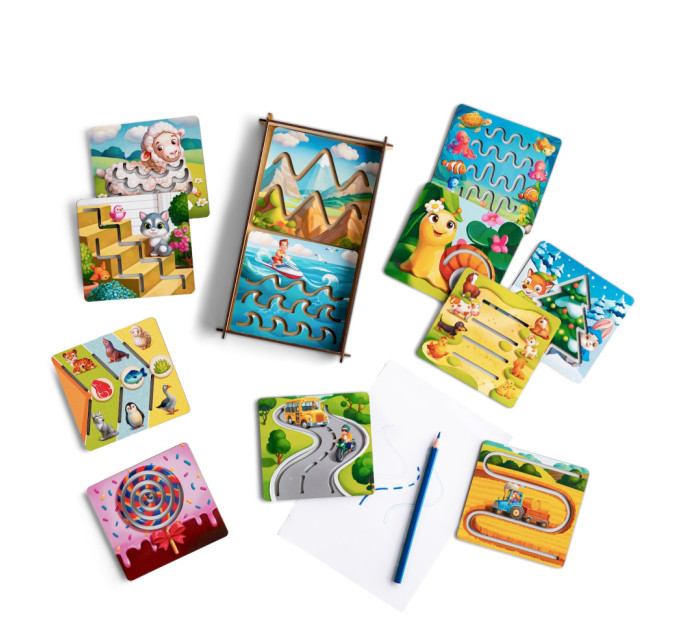 Деревянные трафареты для детей Ubumblebees (ПСФ094) PSF094 маленькие 12 шт