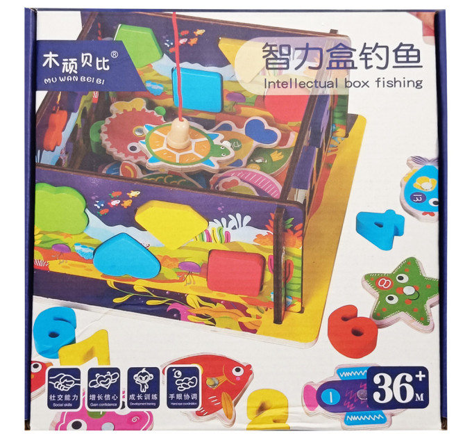 Деревянный сортер-рыбалка "Океан" C 61739 стены-конструктор, математический и фигурный