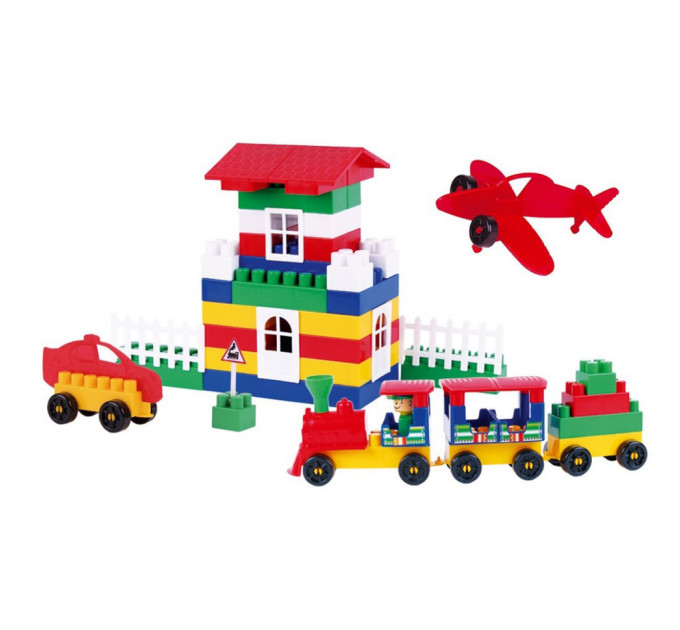 Детский Конструктор "Техно" 3640TXK, в чемоданчике 107 деталей