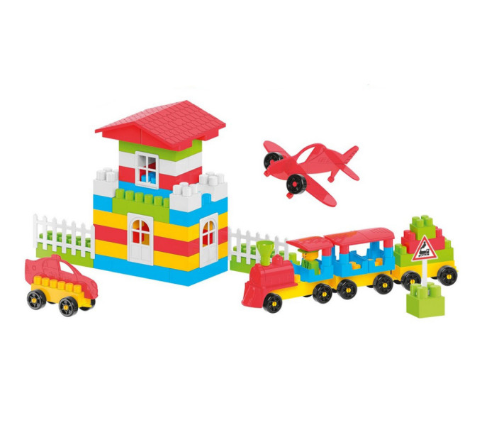 Детский Конструктор "Техно" 3640TXK, в чемоданчике 107 деталей