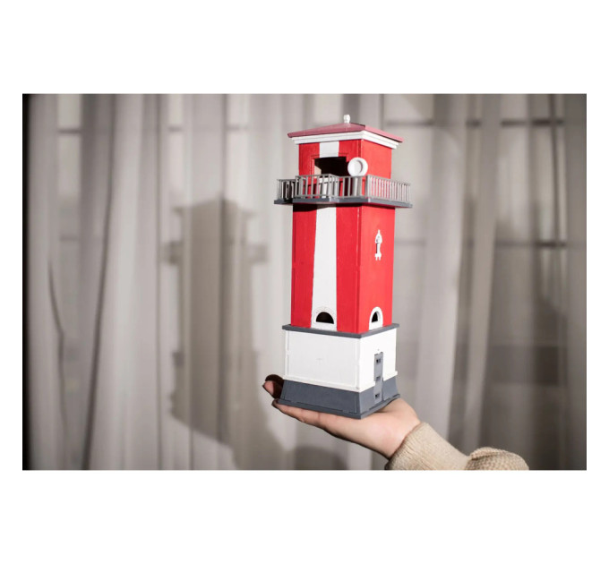 Конструктор дерев'яний 3D маяк "Кисляківський Задній" (Україна, Миколаївська область) TMP-001, 57 деталей