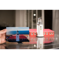 Конструктор дерев'яний 3D маяк з острова Зміїний з прибудовою (Україна) TMP-003, 146 деталей