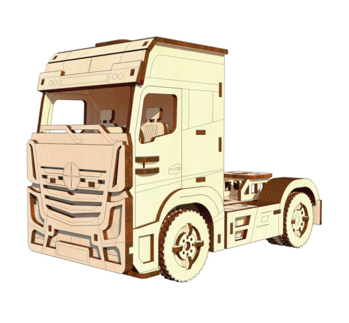 Деревянный конструктор "Грузовик" OPZ-010, 148 деталей