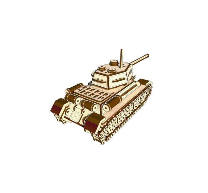 Деревянный конструктор "Танк Т-34" OPZ-009, 391 деталь