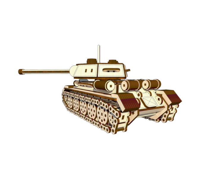 Деревянный конструктор "Танк Т-34" OPZ-009, 391 деталь