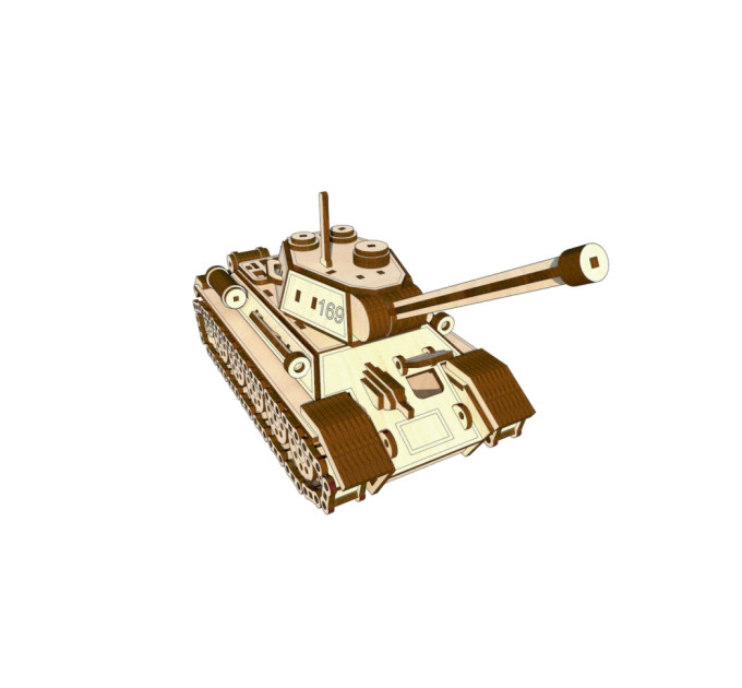 Деревянный конструктор "Танк Т-34" OPZ-009, 391 деталь