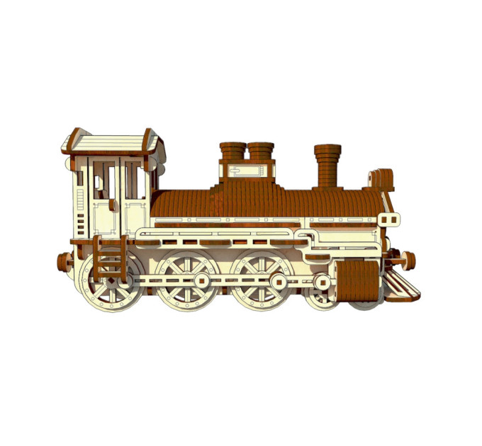 Дерев'яний конструктор "Локомотив" OPZ-007, 267 деталей