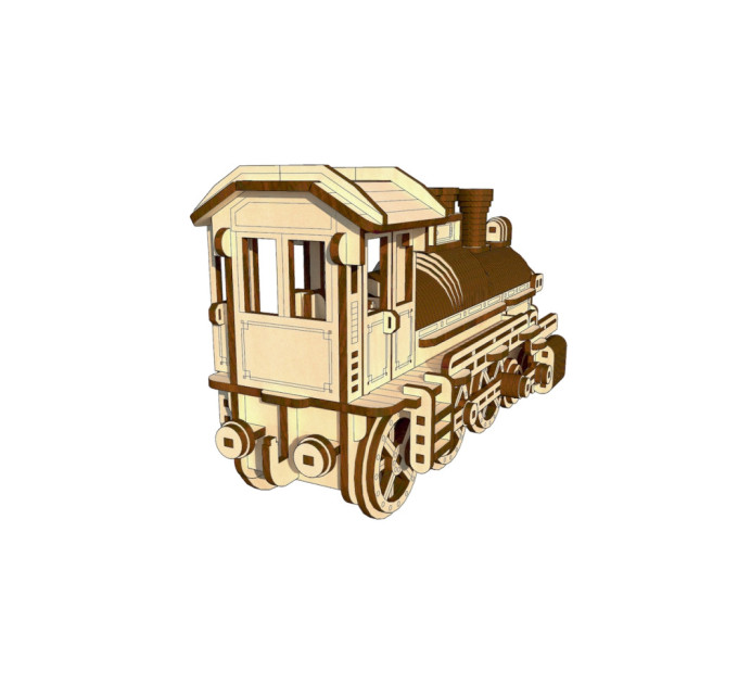 Дерев'яний конструктор "Локомотив" OPZ-007, 267 деталей