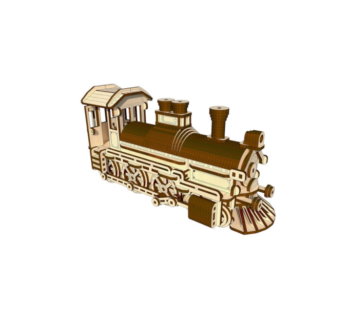 Дерев'яний конструктор "Локомотив" OPZ-007, 267 деталей