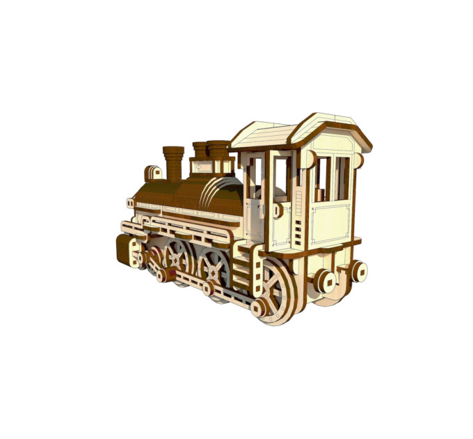 Дерев'яний конструктор "Локомотив" OPZ-007, 267 деталей